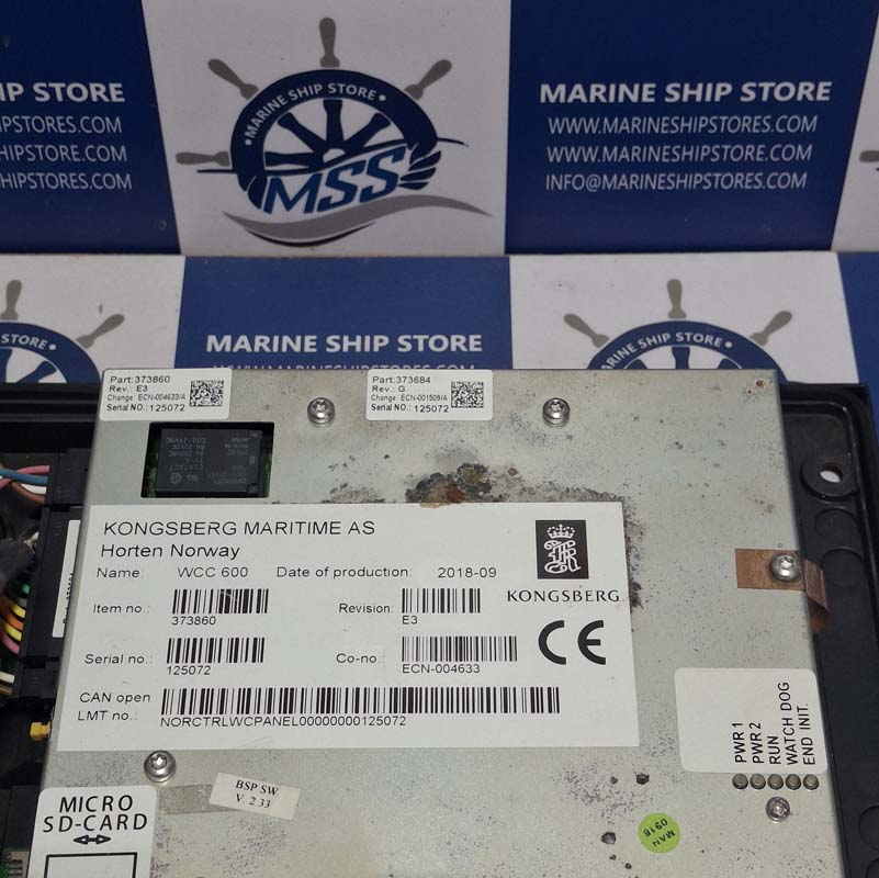 KONGSBERG WCC 600 373860 REV-E3 WATCH CALL PANEL-5 KONGSBERG WCC 600 373860 REV-E3 WATCH CALL PANEL