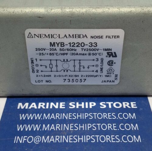 NEMIC-LAMBDA MYB-1220-33 NOISE FILTER