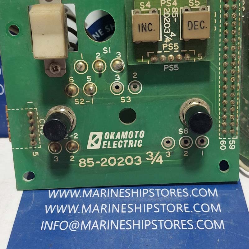 OKAMOTO ELECTRIC 85-20203 2-4 85-20203 3-4 CONTROL PANEL CARD-3 OKAMOTO ELECTRIC 85-20203 2-4 85-20203 3-4 CONTROL PANEL CARD