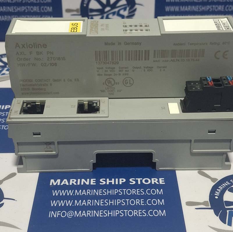PHOENIX CONTACT AXIOLINE AXL F BK PN 2701815 BUS COUPLER MODULE-3 PHOENIX CONTACT AXIOLINE AXL F BK PN 2701815 BUS COUPLER MODULE