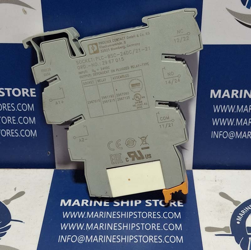 PHOENIX CONTACT PLC-BSC-24DC-21-21 2967015 RELAY WITH SOCKET BASE-3 PHOENIX CONTACT PLC-BSC-24DC-21-21 2967015 RELAY WITH SOCKET BASE