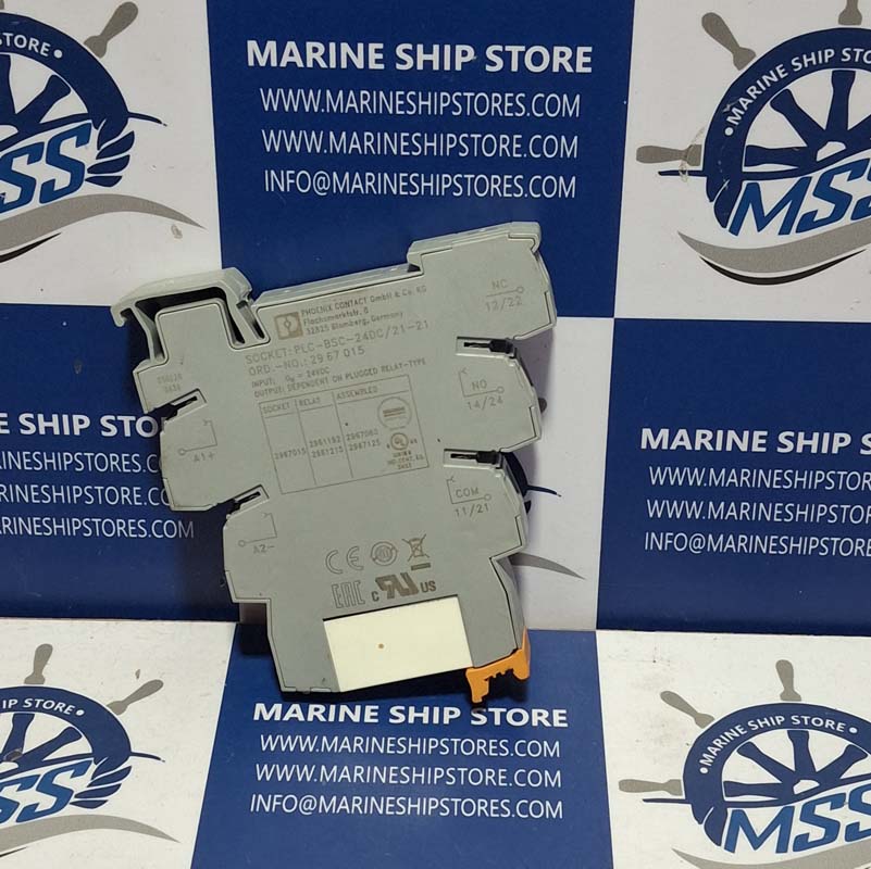 PHOENIX CONTACT PLC-BSC-24DC-21-21 2967015 RELAY WITH SOCKET BASE2 PHOENIX CONTACT PLC-BSC-24DC-21-21 2967015 RELAY WITH SOCKET BASE